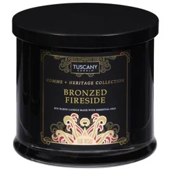 Tuscany Candle Homme + Heritage Collection Soy Candle, Bronzed Fireside