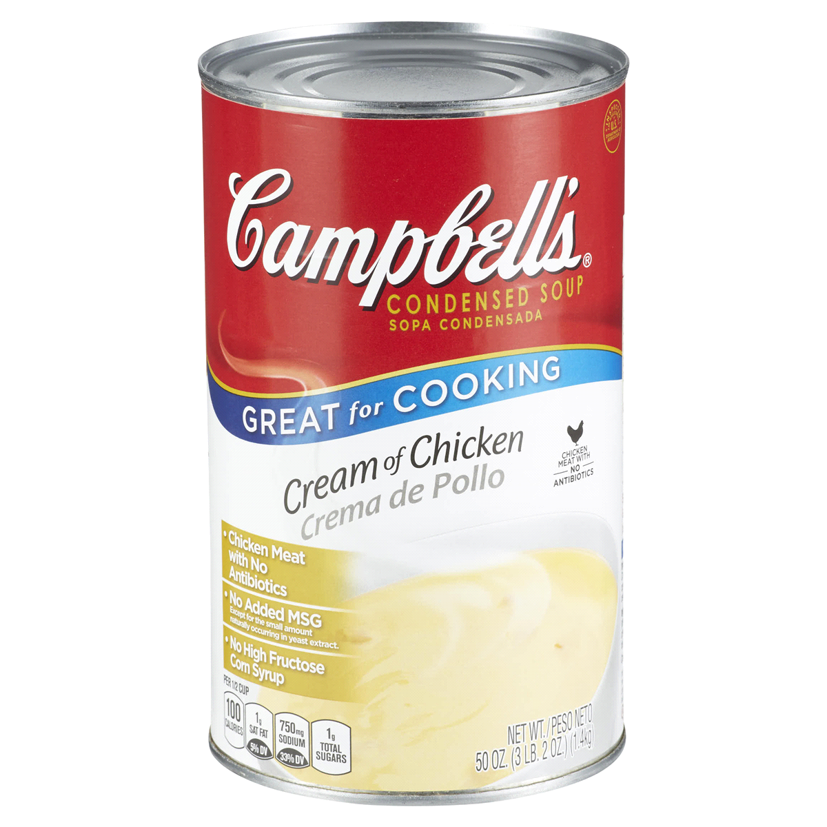 slide 1 of 29, Campbell's Cream Of Chicken Condensed Soup, 50 oz