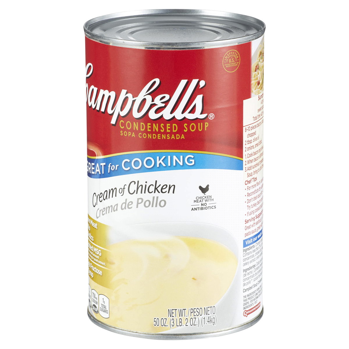 slide 9 of 29, Campbell's Cream Of Chicken Condensed Soup, 50 oz