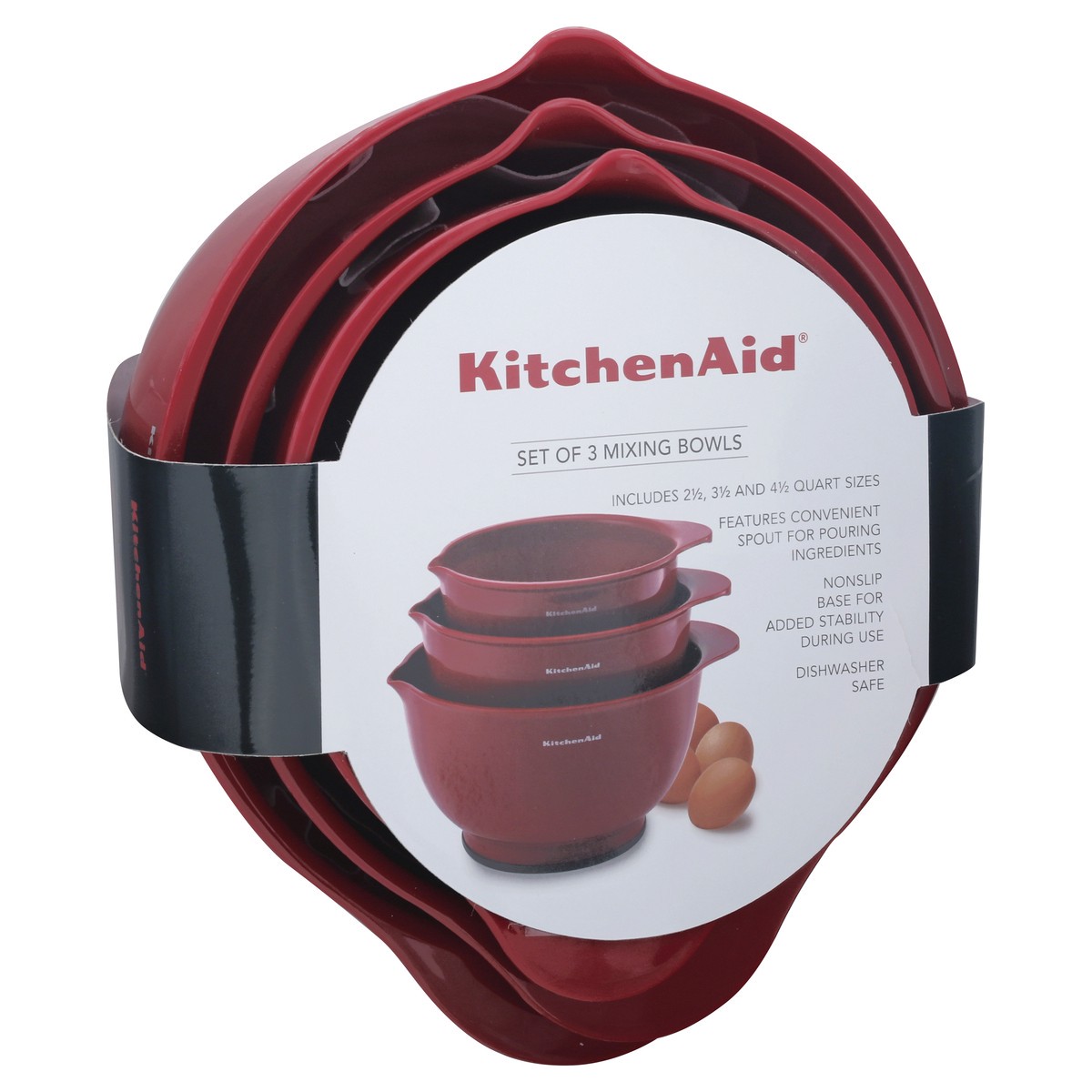 slide 2 of 9, KitchenAid Set of 3 Mixing Bowls 1 ea, 1 ea