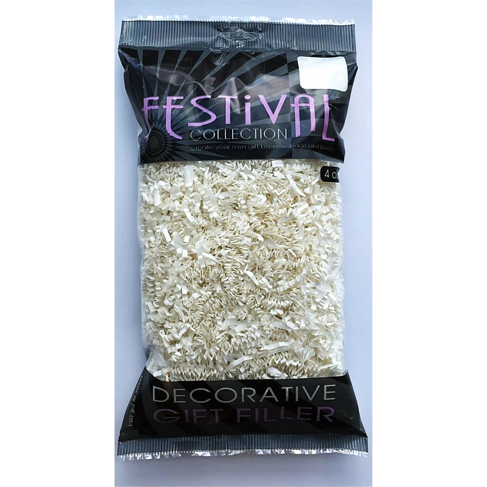 slide 1 of 1, Festival Collection Decorative Gift Filler - White, 4 oz