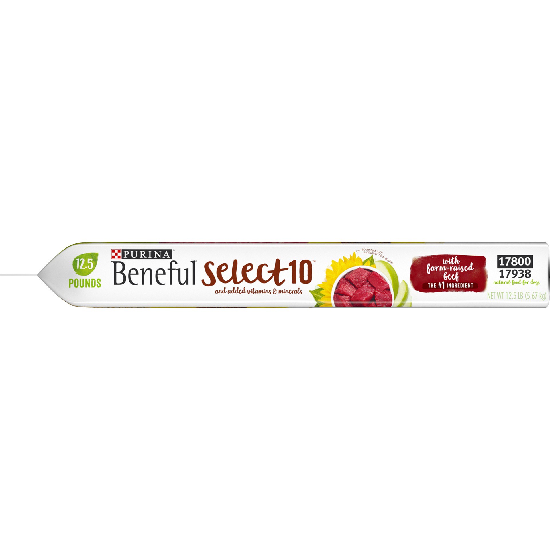 slide 3 of 9, Purina Beneful Natural Dry Dog Food, Select 10 With Farm Raised Beef, 12.50 lb