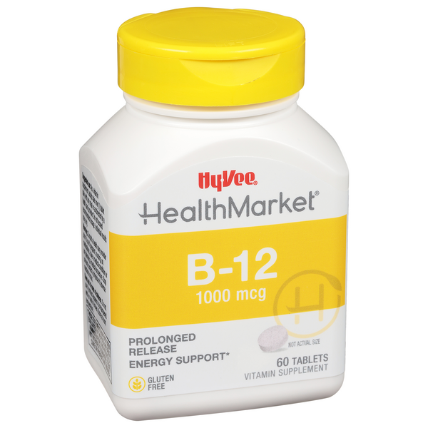 slide 1 of 1, Hy-Vee Healthmarket Vitamin B12 1000Mcg Tablets, 60 ct