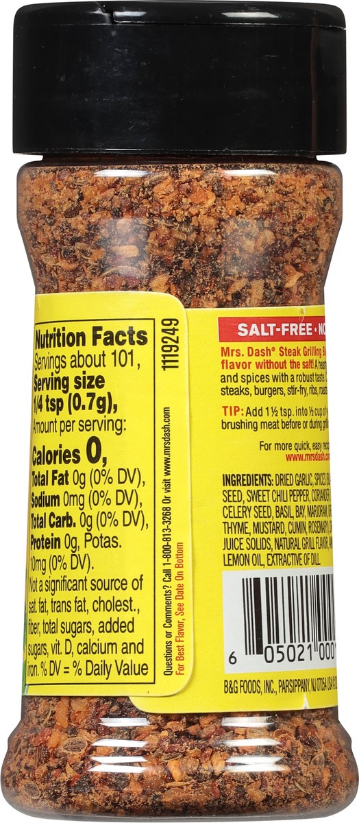 slide 3 of 8, Mrs. Dash Salt-Free Steak Grilling Blends 2.5 oz, 2.5 oz