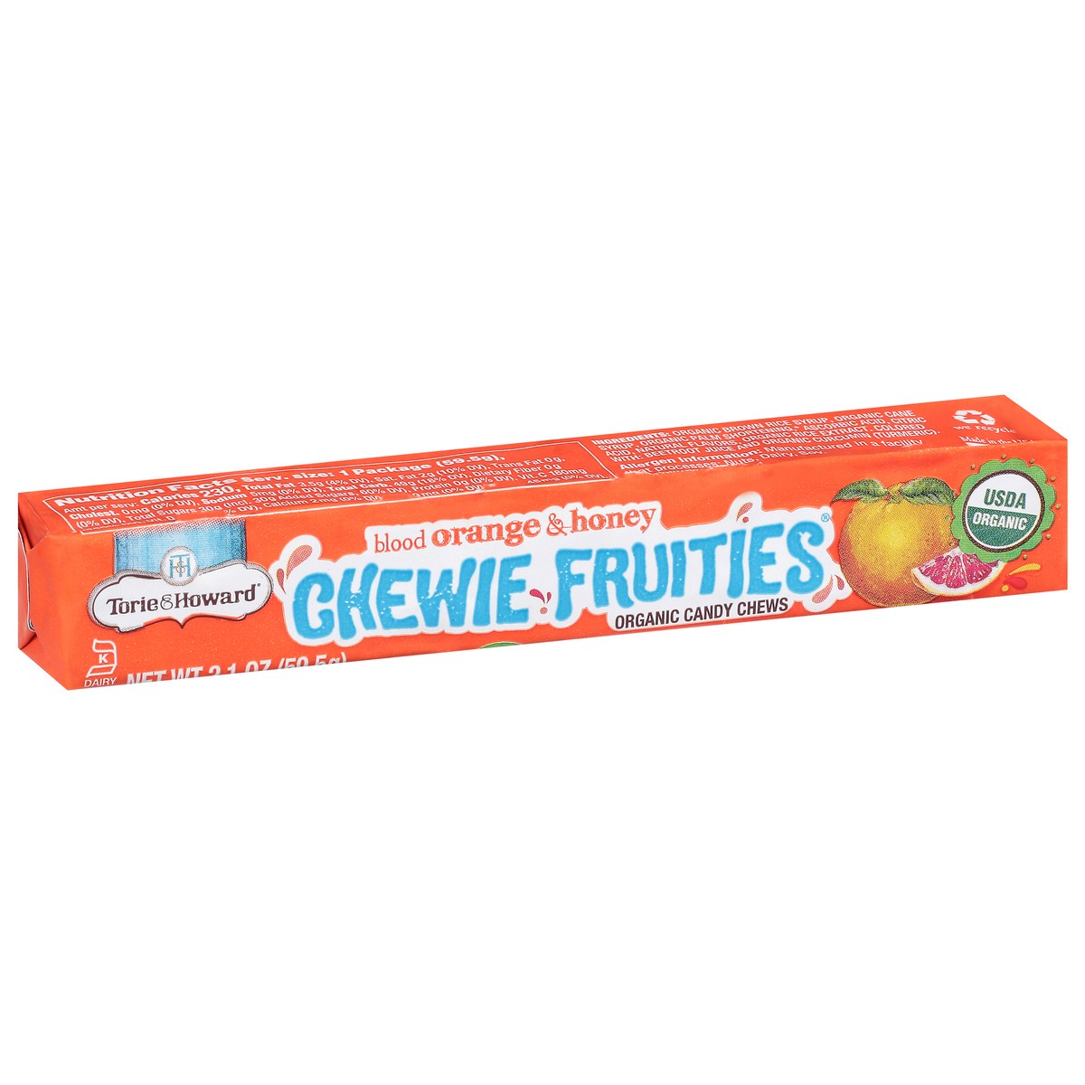 slide 8 of 14, Torie & Howard Chewie Fruities Organic Blood Orange & Honey Candy Chews 2.1 oz, 2.1 oz