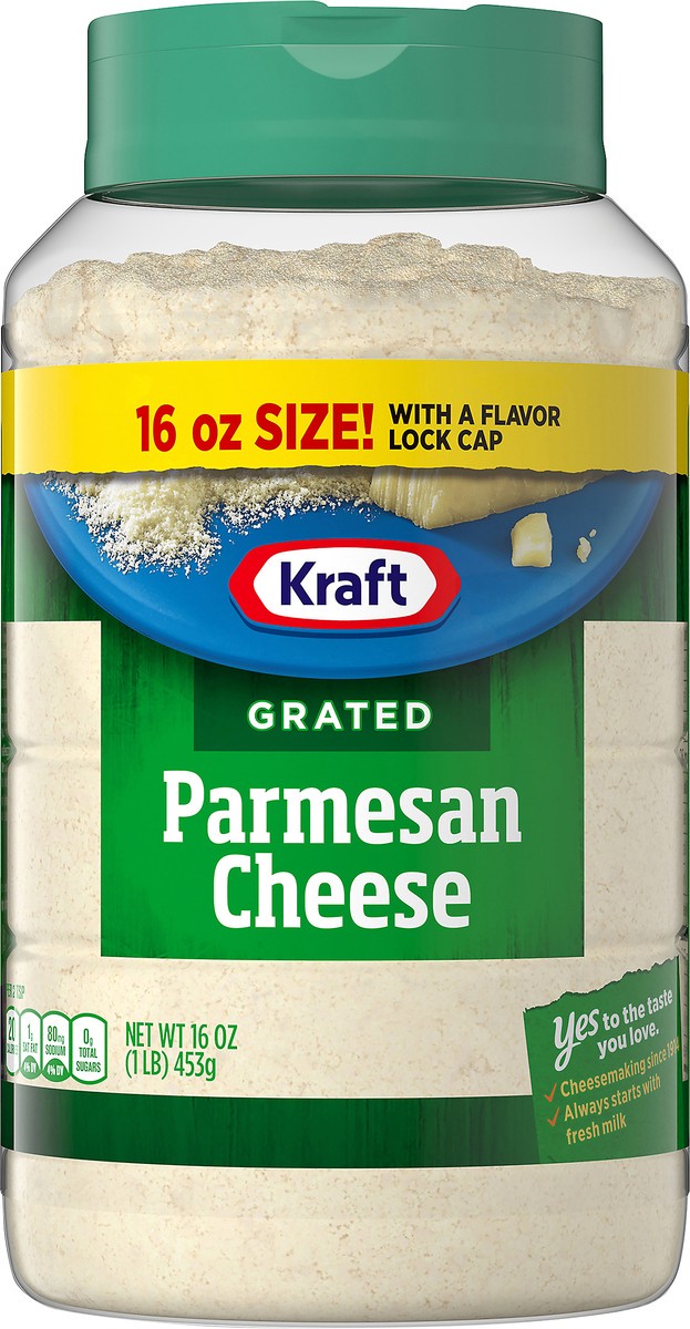 slide 6 of 9, Kraft Parmesan Grated Cheese, 16 oz Shaker, 