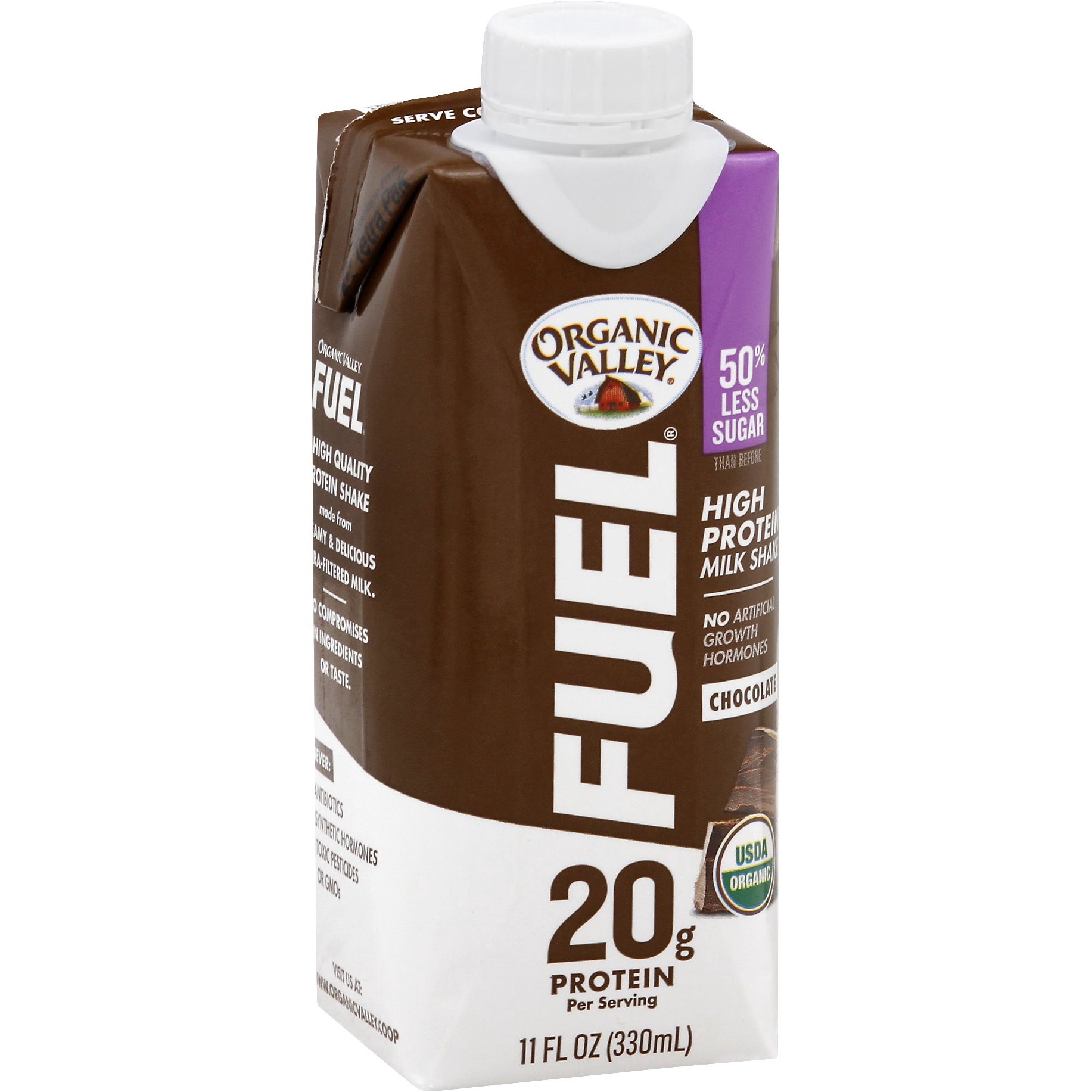 slide 1 of 10, Organic Valley Organic Fuel Chocolate Protein, 11 fl oz