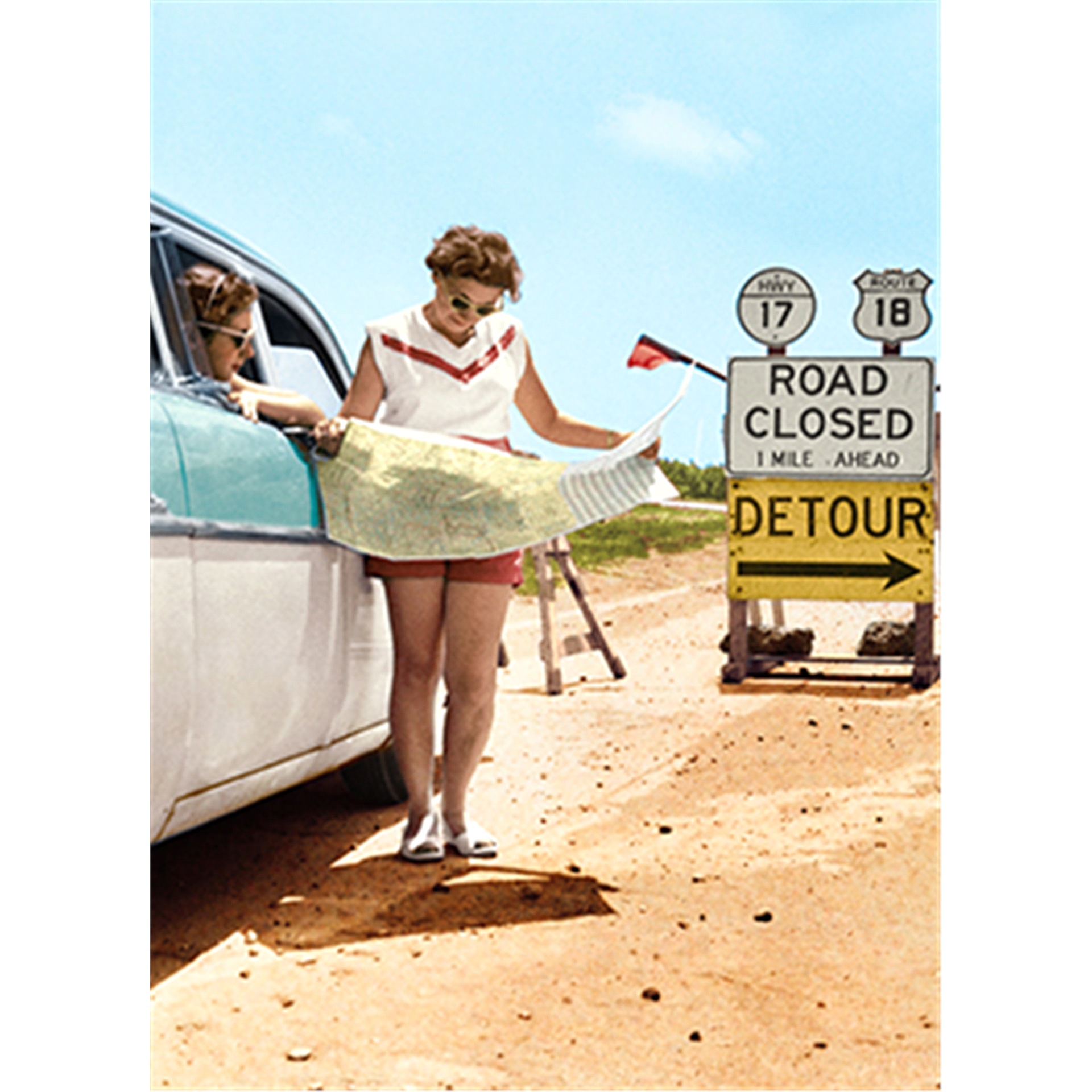 slide 1 of 1, Avanti Retirement Card Woman With Road Map Alternat, 1 ct