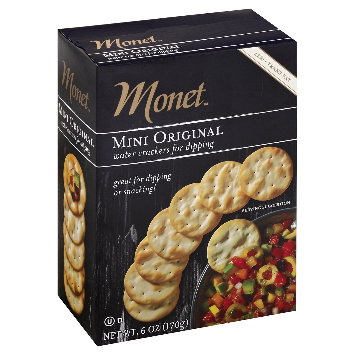 slide 2 of 2, Monet Classic Water Crackers, 5.5 oz