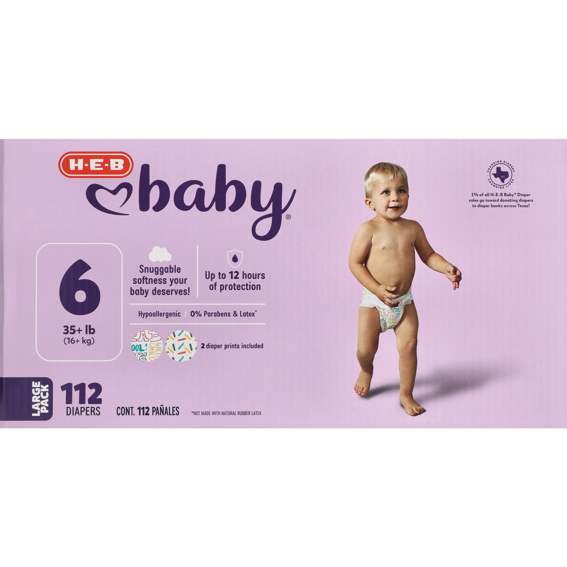 slide 1 of 1, H-E-B Baby Value Pack Diapers - Size 6, size 6