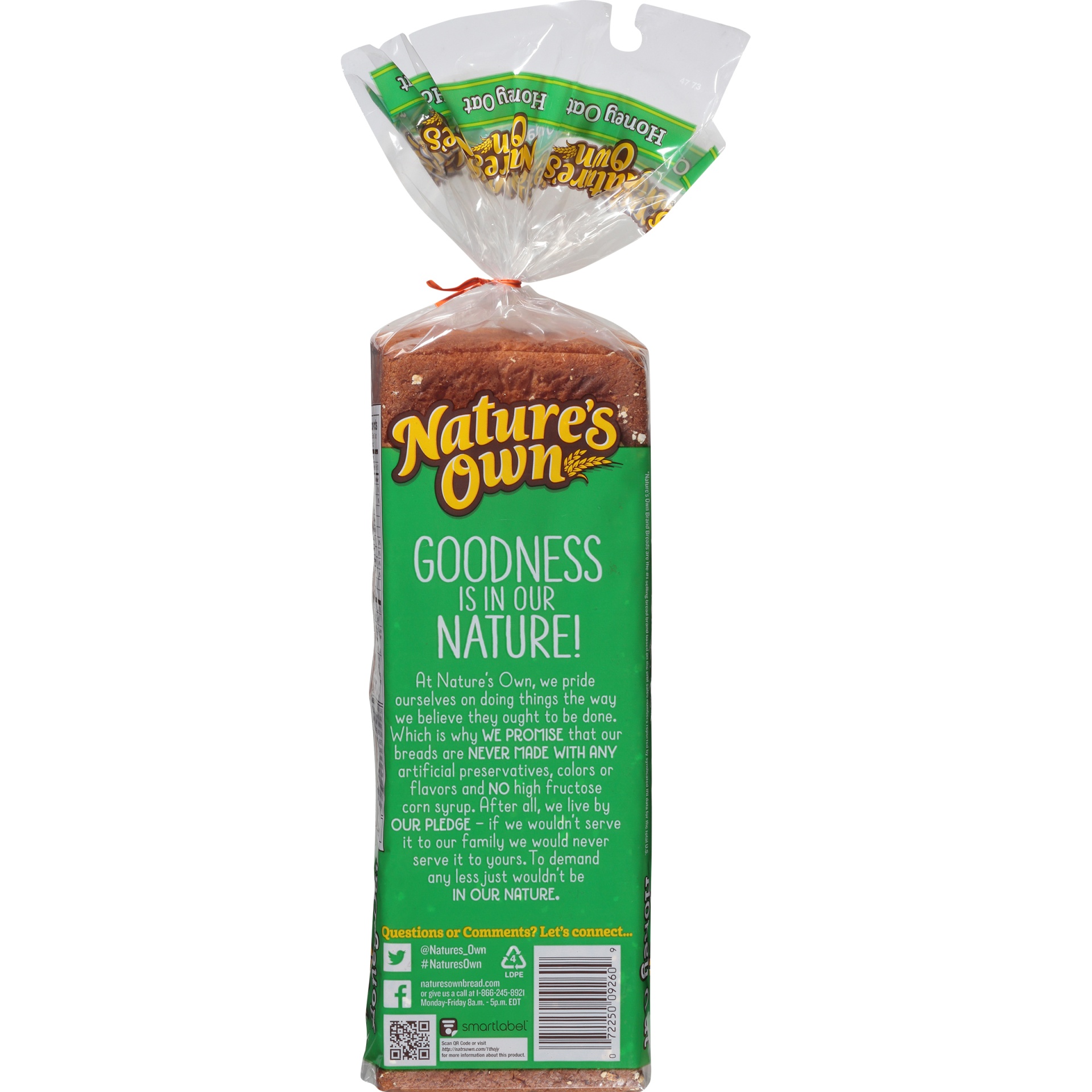 Nature's Own Honey Oat Sliced Bread 20 oz Shipt