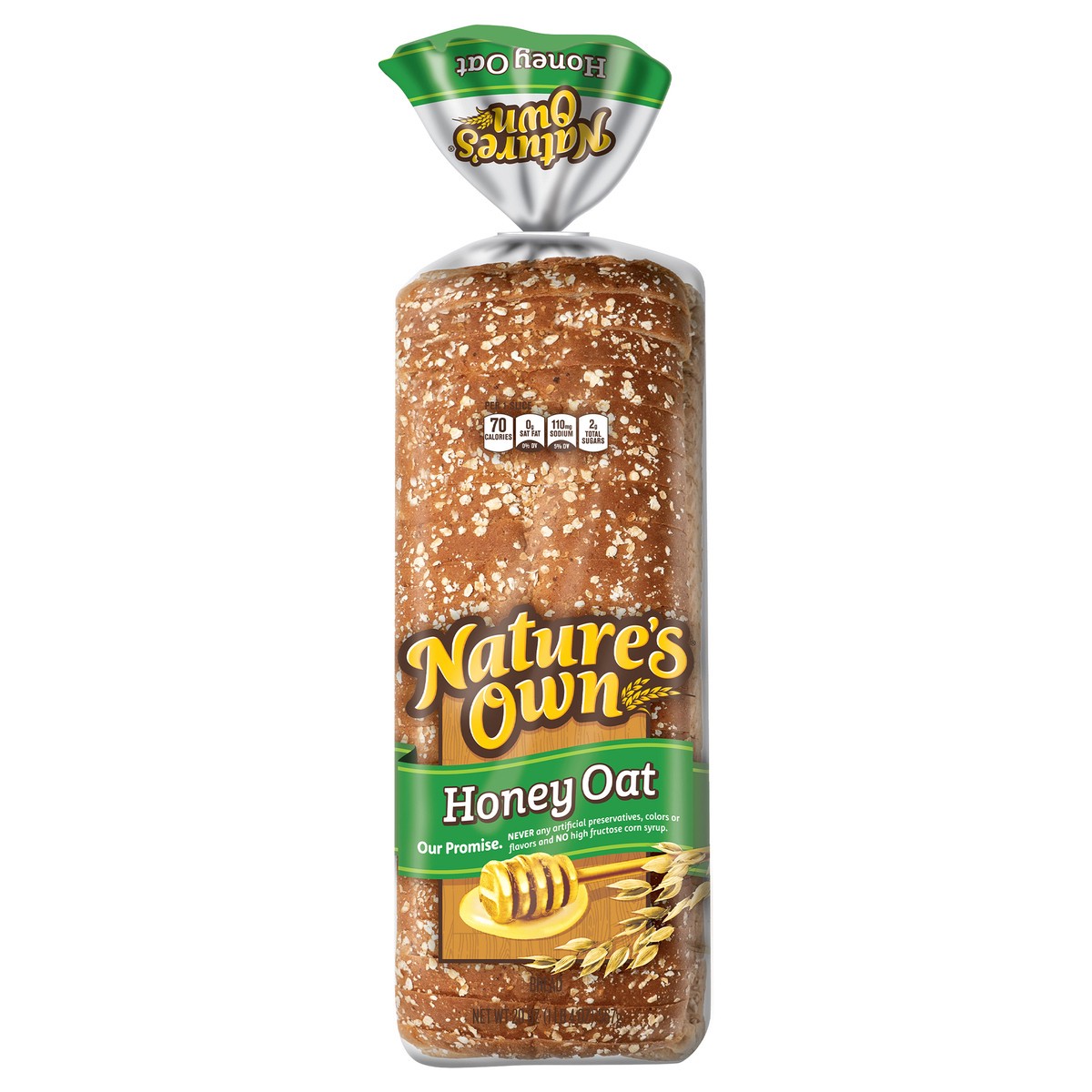 slide 7 of 10, Nature's Own Honey Oat Bread, Wheat Bread, Sliced Sandwich Bread, 20 oz Loaf, 20 oz