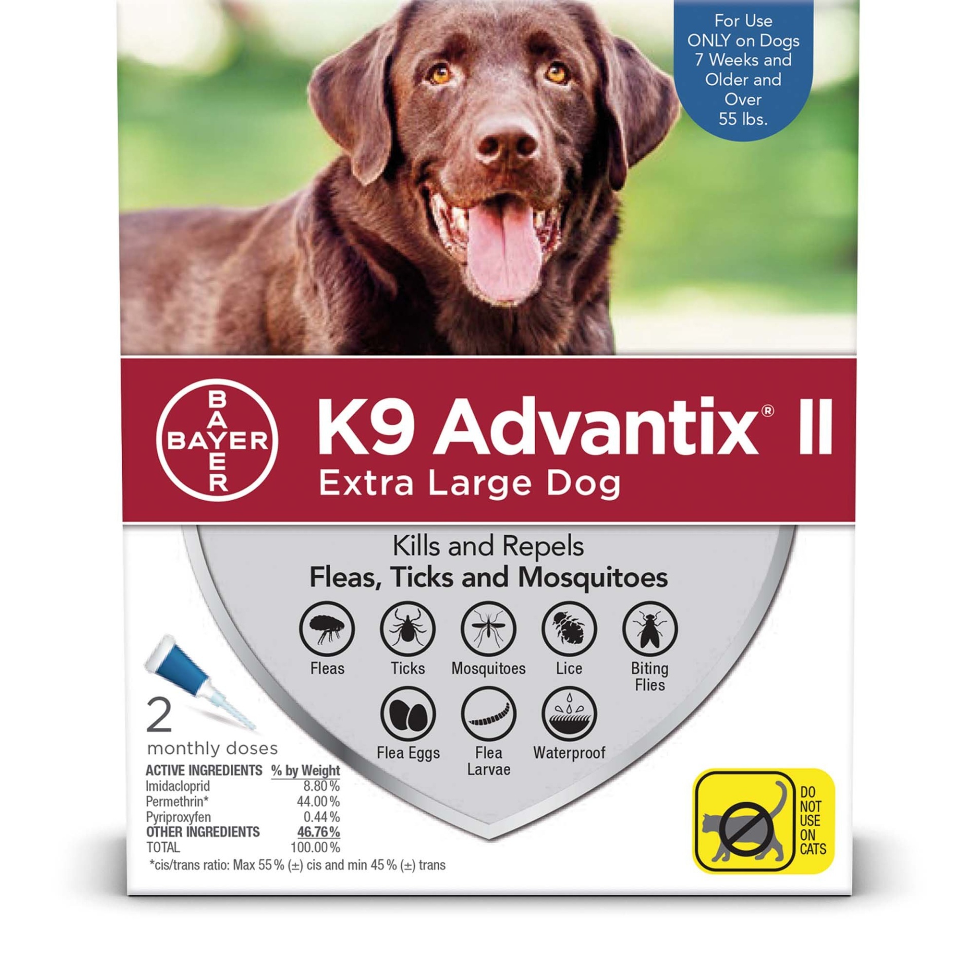 slide 1 of 1, K9 Advantix II Topical Extra Large Dog Flea & Tick Treatment, 2 ct