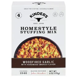 Kinder's Homestyle Woodfired Garlic With Hardwood Smoked Flavor Stuffing Mix 6 Oz