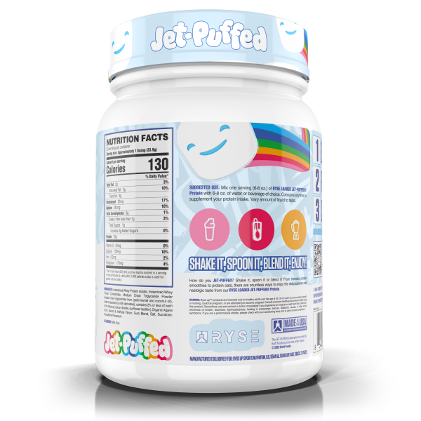 slide 2 of 4, Ryse Core Loaded Protein 20 Serving Jet-Puffed Marshmallow, 23.9 oz