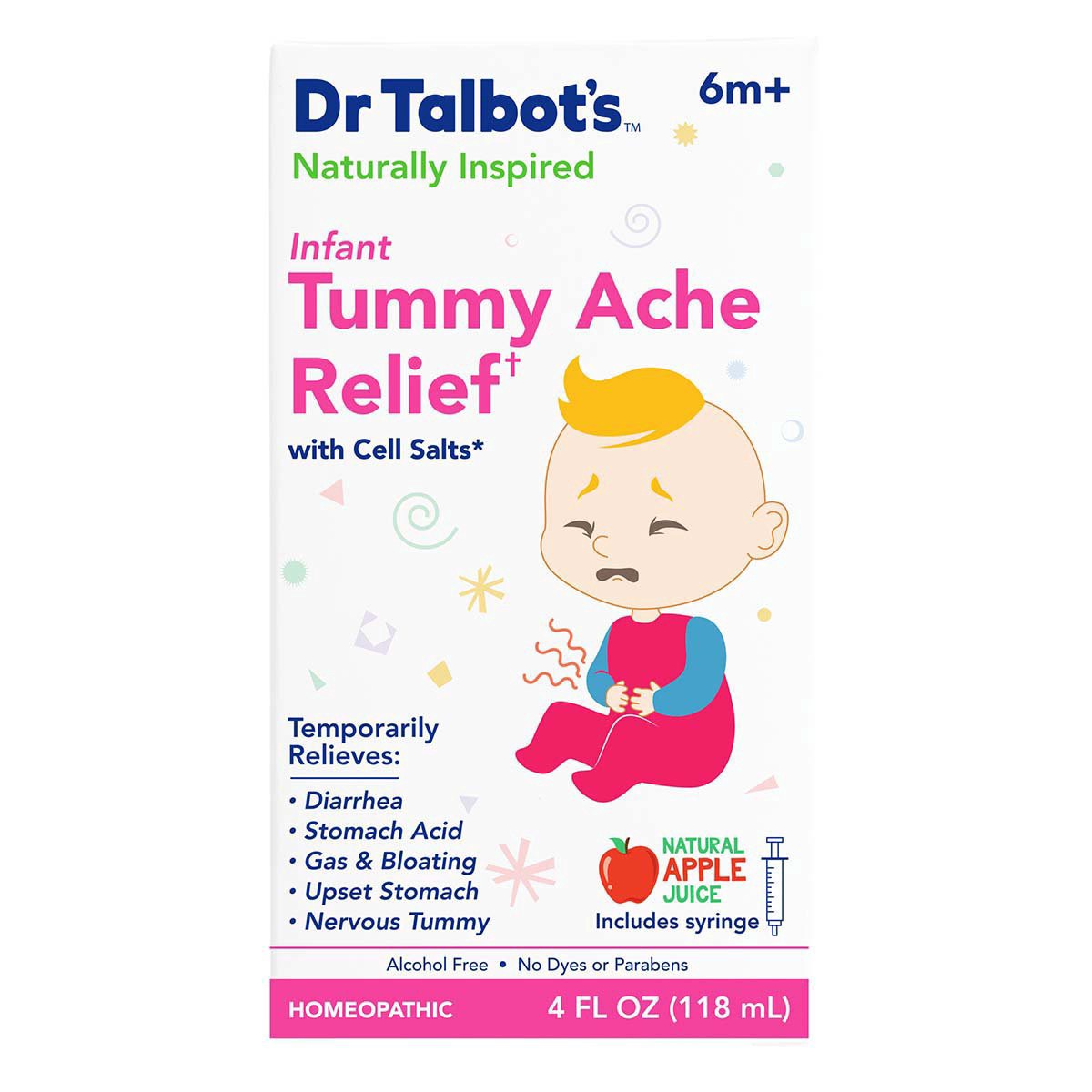 slide 1 of 1, Dr. Talbot's Infant 6m+ Natural Apple Juice Tummy Ache Relief 4 fl oz, 4 fl oz