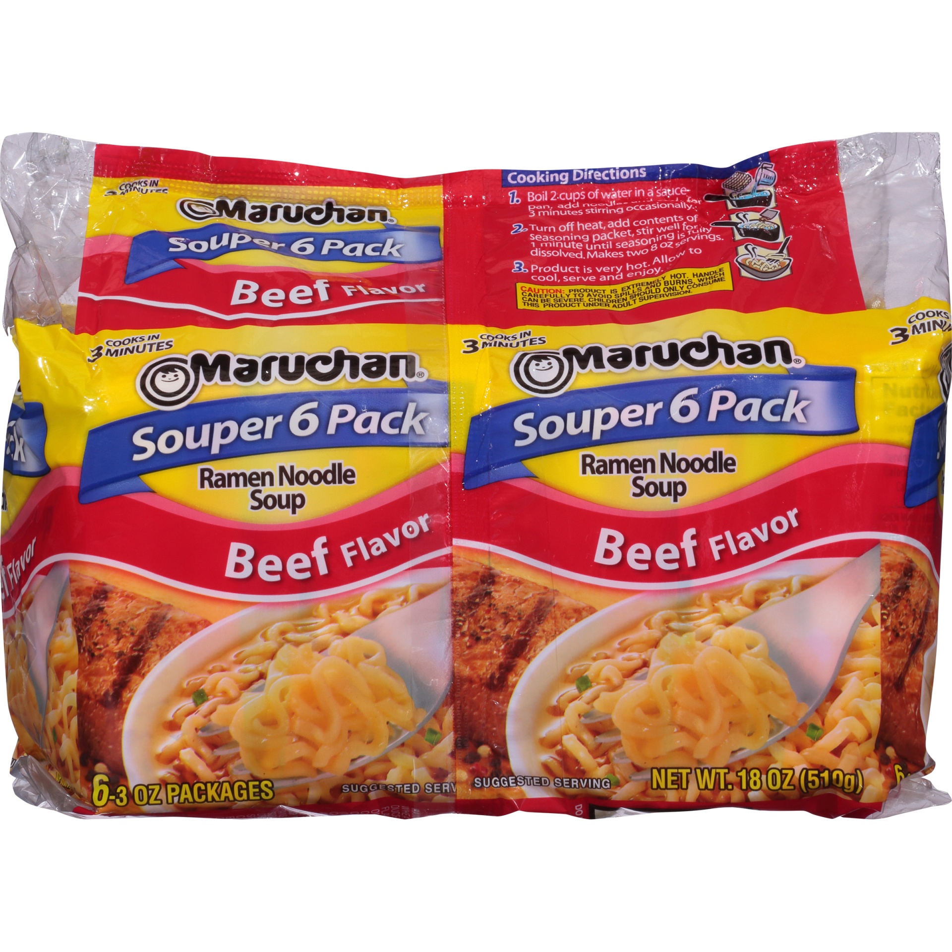 Maruchan Beef Ramen Noodle Soup 6 ct; 3 oz | Shipt