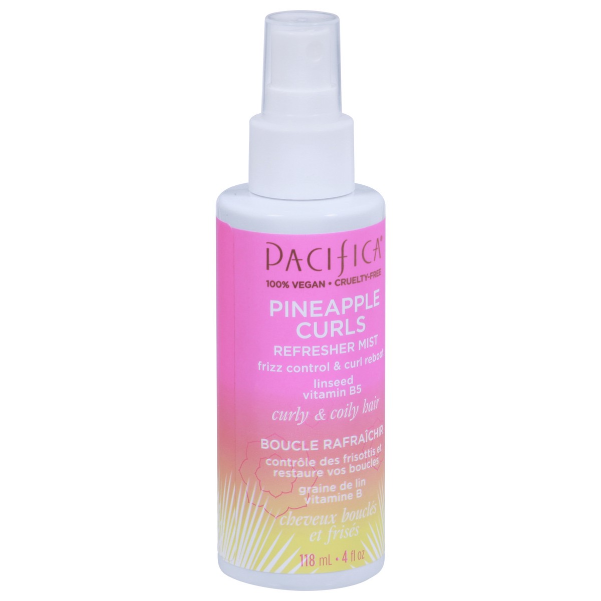slide 2 of 9, Pacifica Curly & Coily Hair Pineapple Curls Refresher Mist 4 fl oz, 1 ct