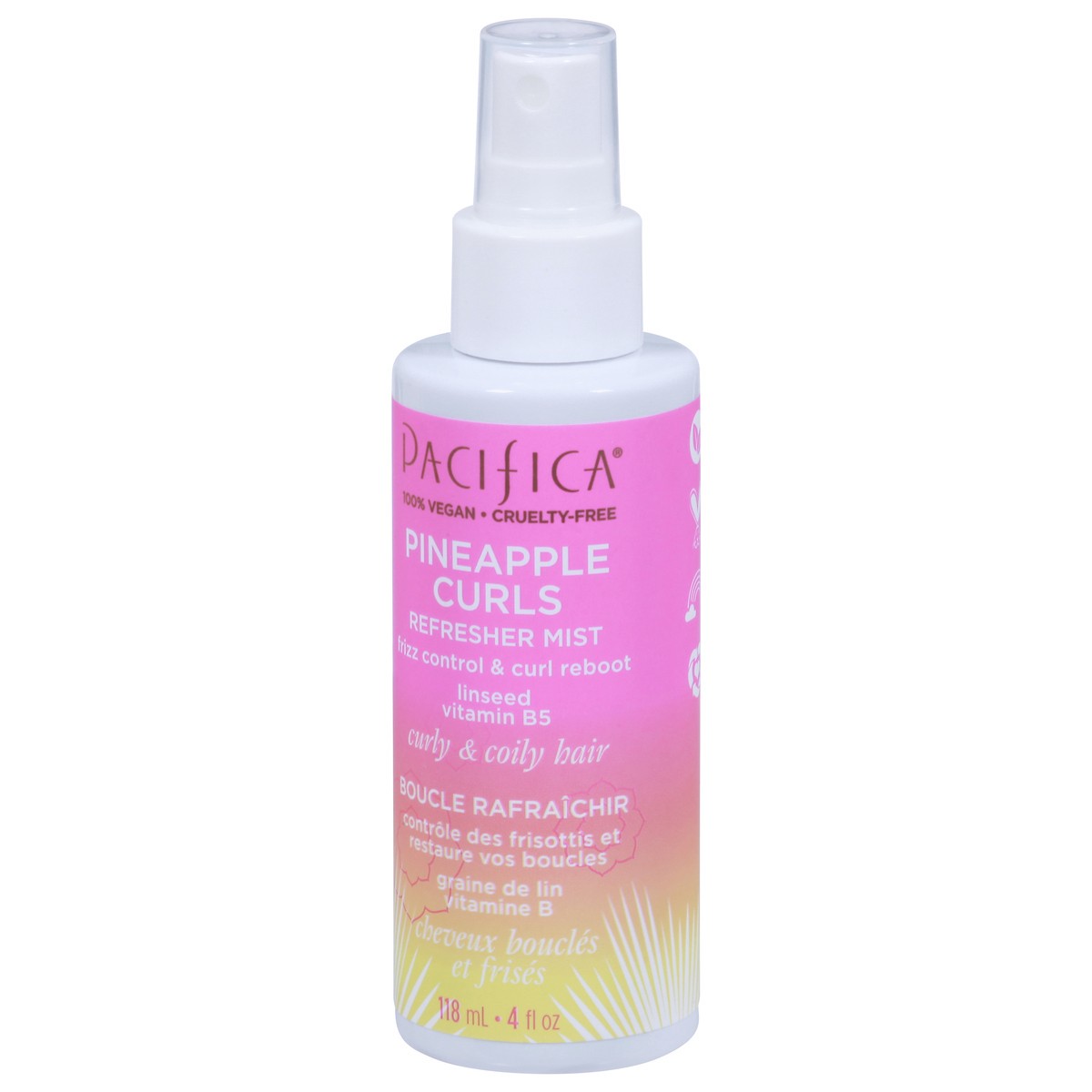 slide 3 of 9, Pacifica Curly & Coily Hair Pineapple Curls Refresher Mist 4 fl oz, 1 ct
