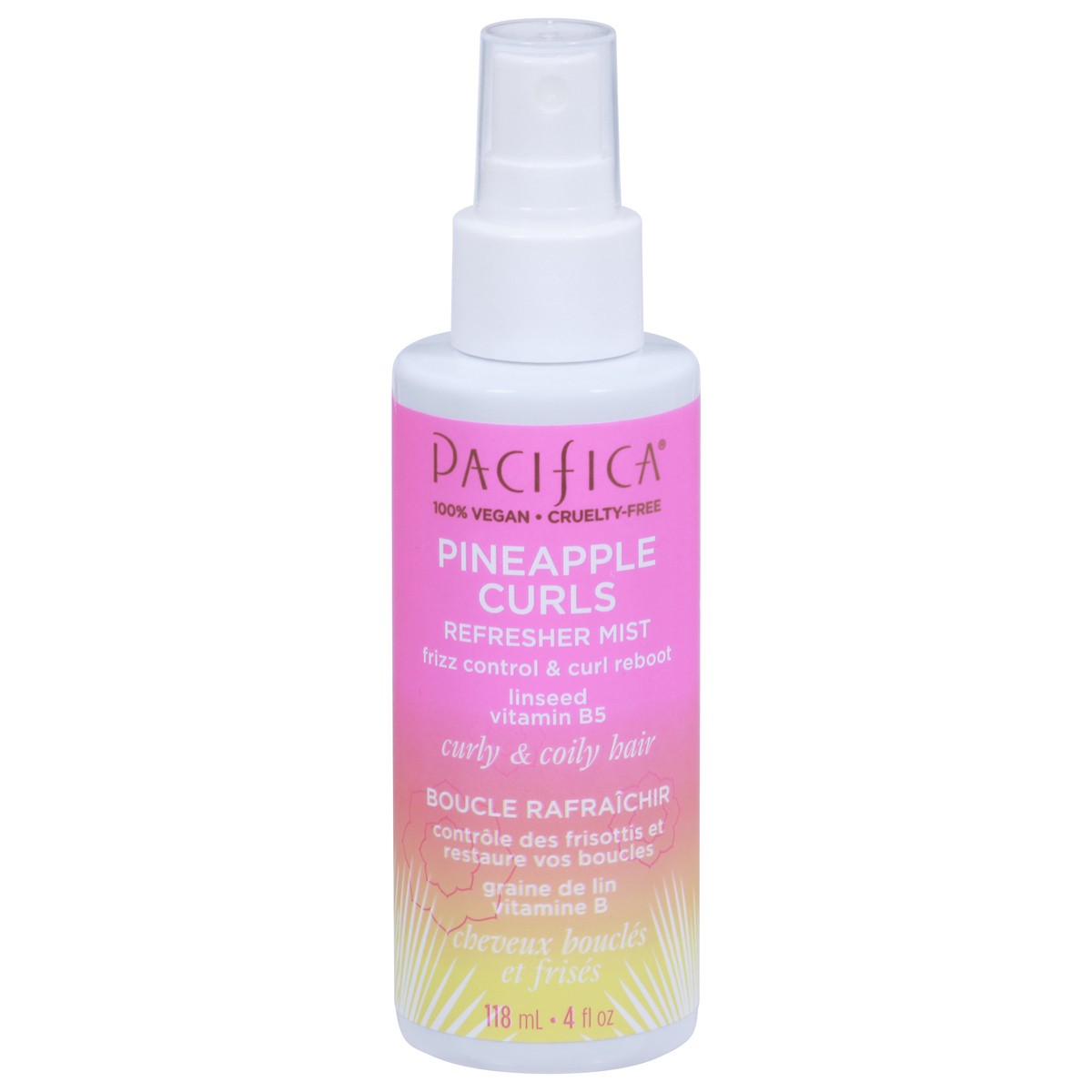 slide 1 of 9, Pacifica Curly & Coily Hair Pineapple Curls Refresher Mist 4 fl oz, 1 ct