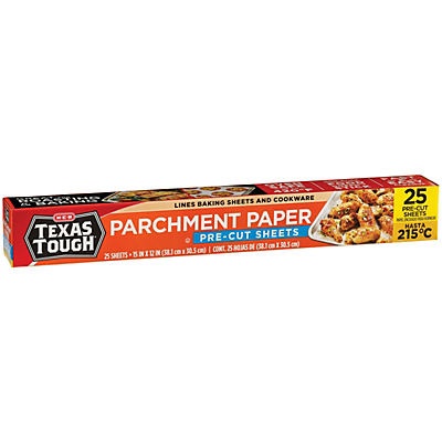 slide 1 of 1, H-E-B Texas Tough Pre-Cut Parchment Paper Sheets, 25 ct