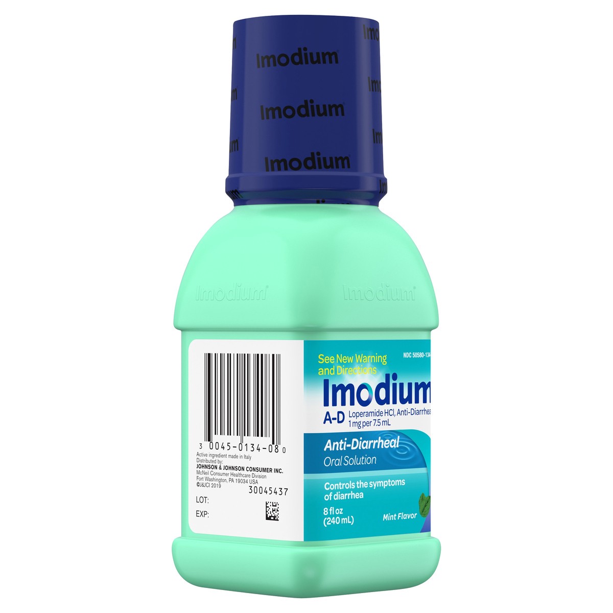 slide 3 of 6, Imodium A-D Liquid Anti-Diarrheal Medicine with Loperamide Hydrochloride to Help Control Symptoms of Diarrhea Due to Acute, Active & Traveler's Diarrhea, Mint Flavor, 8 fl. oz, 