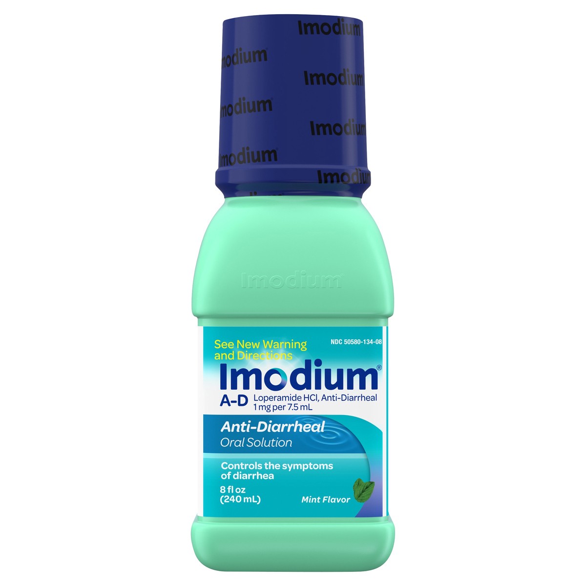 slide 2 of 6, Imodium A-D Liquid Anti-Diarrheal Medicine with Loperamide Hydrochloride to Help Control Symptoms of Diarrhea Due to Acute, Active & Traveler's Diarrhea, Mint Flavor, 8 fl. oz, 