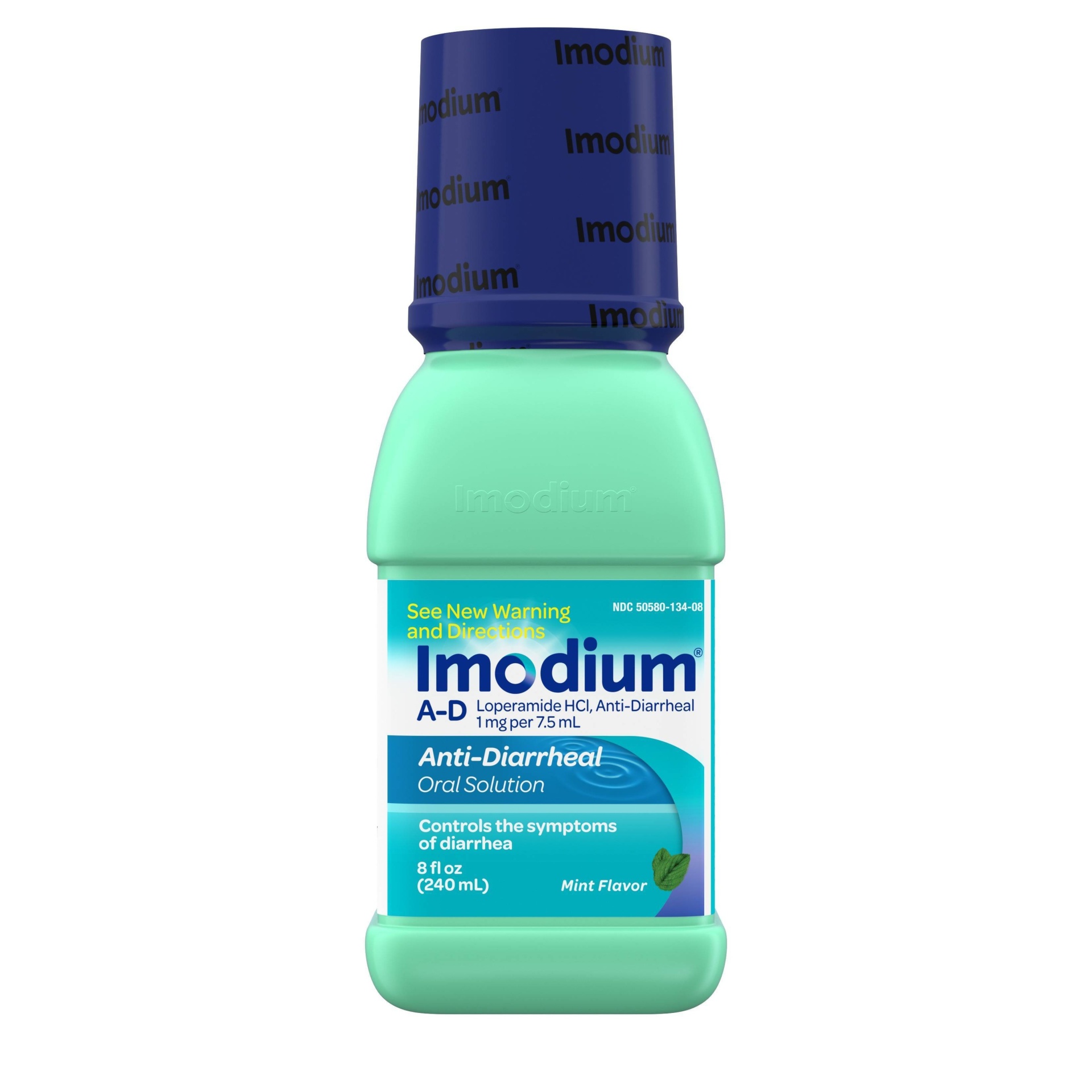 slide 1 of 6, Imodium A-D Anti-Diarrheal Mint Flavor Liquid, 8 fl oz