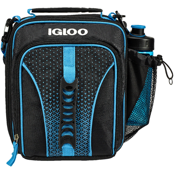 slide 1 of 1, Igloo Coolers Hot Brights Vertical Lunch With Chug Bottle - Electric Blue, 1 ct