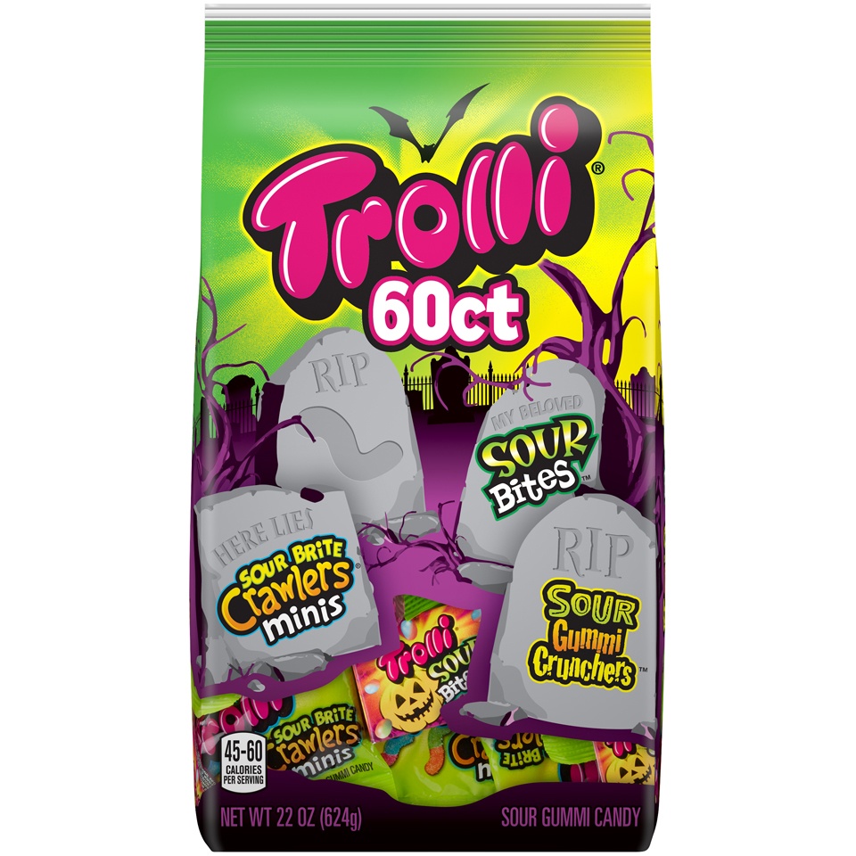 slide 1 of 1, Trolli Gummi Mix 60ct Sub, 22 oz