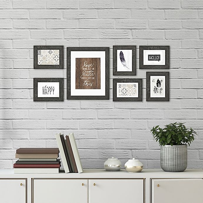 slide 7 of 7, 7-Piece Wall Solutions Picture Frame Set - Charcoal, 1 ct