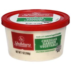 Shullsburg Creamery Cold Pack Cheddar Garden Vegetable Cheese Spread 7 oz