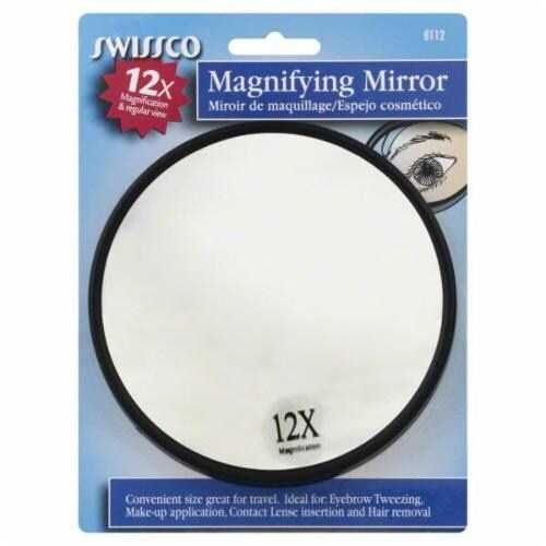 slide 1 of 1, Swissco Suction Cup Mirror 12x, 12 ct