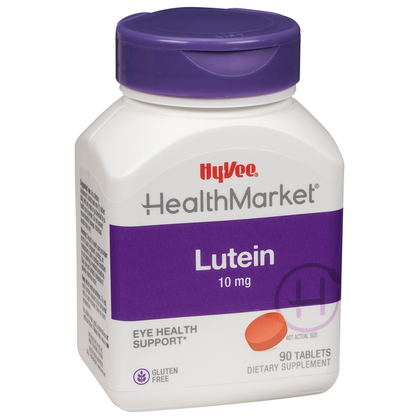 slide 1 of 1, Hy-Vee HealthMarket Lutein Dietary Supplement, 90 ct; 10 mg