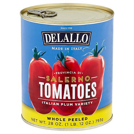 slide 1 of 1, Delallo Tomatoes Peeled Whole Italian - 28 Oz, 28 oz