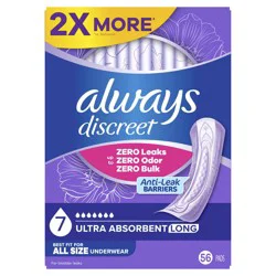 Always Discreet Ultra Absorbent Long Pads