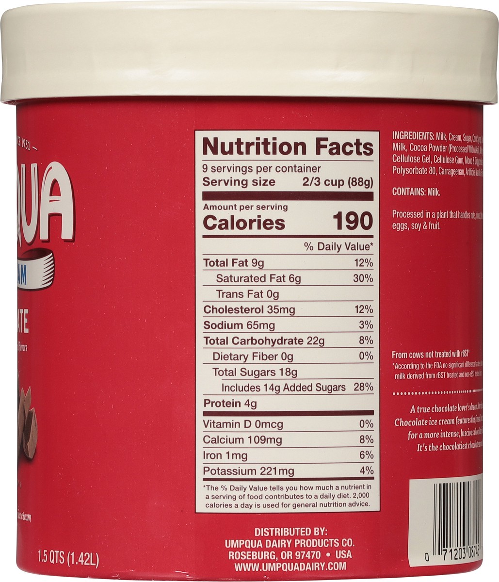 slide 3 of 9, Umpqua Chocolate Ice Cream 1.5 qt, 1.5 qt