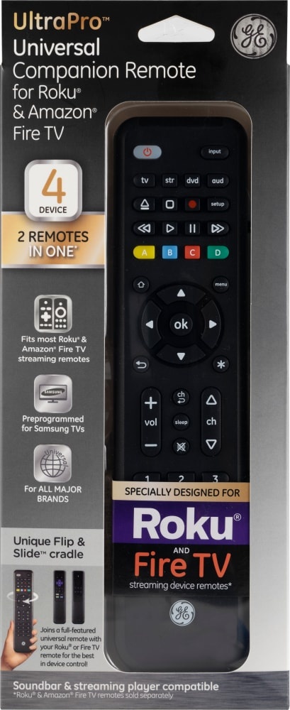 slide 1 of 1, Ge Ultrapro 4-Device Universal Slide In Remote Control, 1 ct