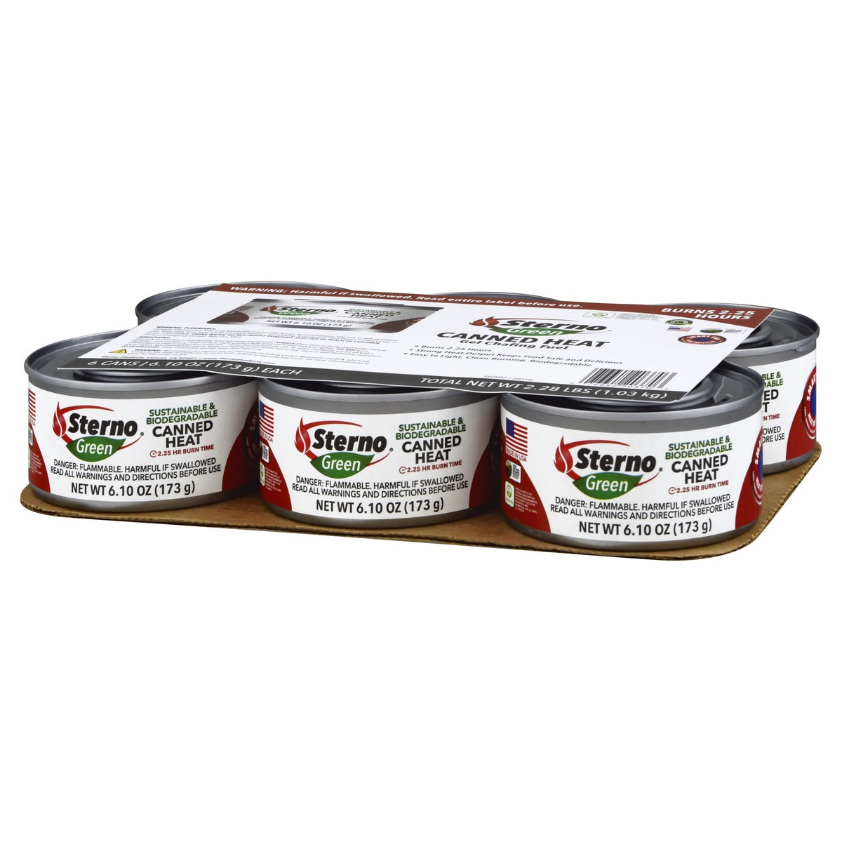 slide 9 of 11, Sterno Green Canned Heat 6 ea, 6 ct