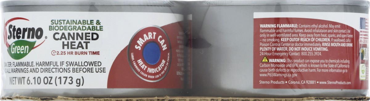 slide 6 of 11, Sterno Green Canned Heat 6 ea, 6 ct