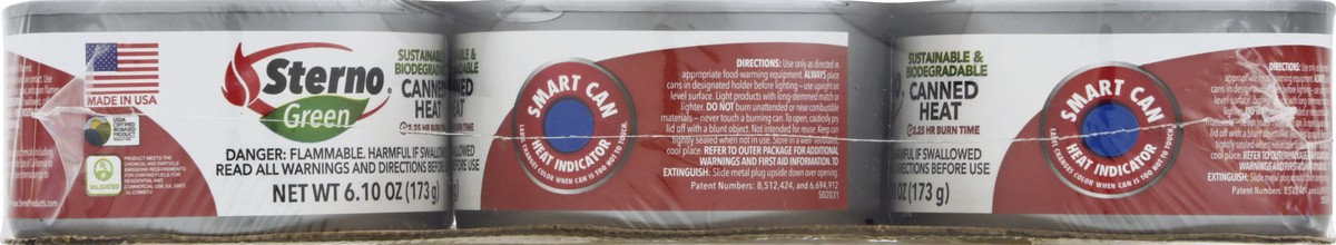 slide 10 of 11, Sterno Green Canned Heat 6 ea, 6 ct