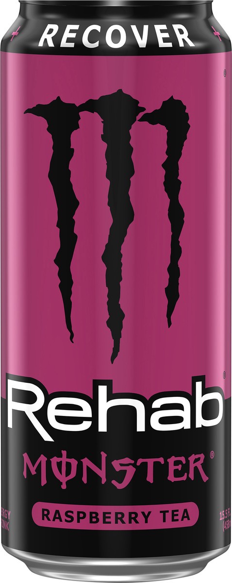 slide 3 of 6, Monster Energy Rehab, Raspberry Tea + Energy, 16 fl oz