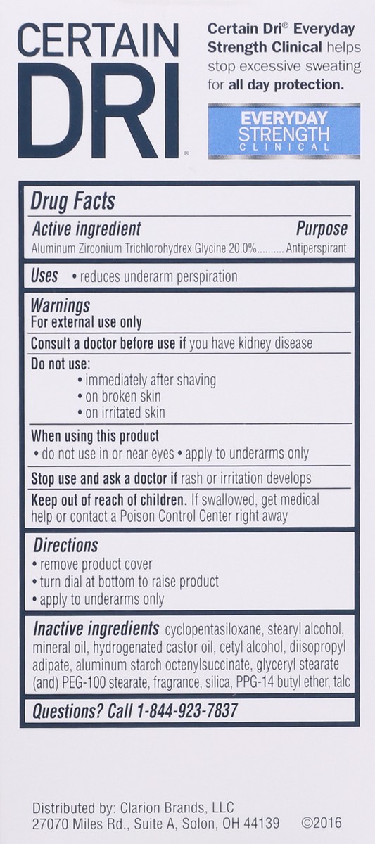 slide 5 of 9, Certain Dri Everyday Strength Clinical, Antiperspirant/Deodorant, Morning Fresh Solid 2.6 oz, 2.6 oz