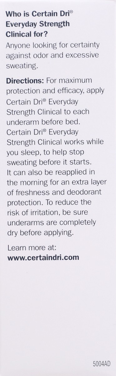 slide 6 of 9, Certain Dri Everyday Strength Clinical, Antiperspirant/Deodorant, Morning Fresh Solid 2.6 oz, 2.6 oz