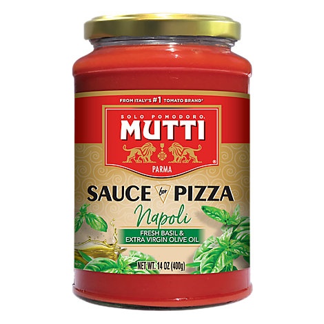 slide 1 of 1, Mutti Sauce For Pizza Napoli Basil & Extra Virgin Olive Oil, 14 oz