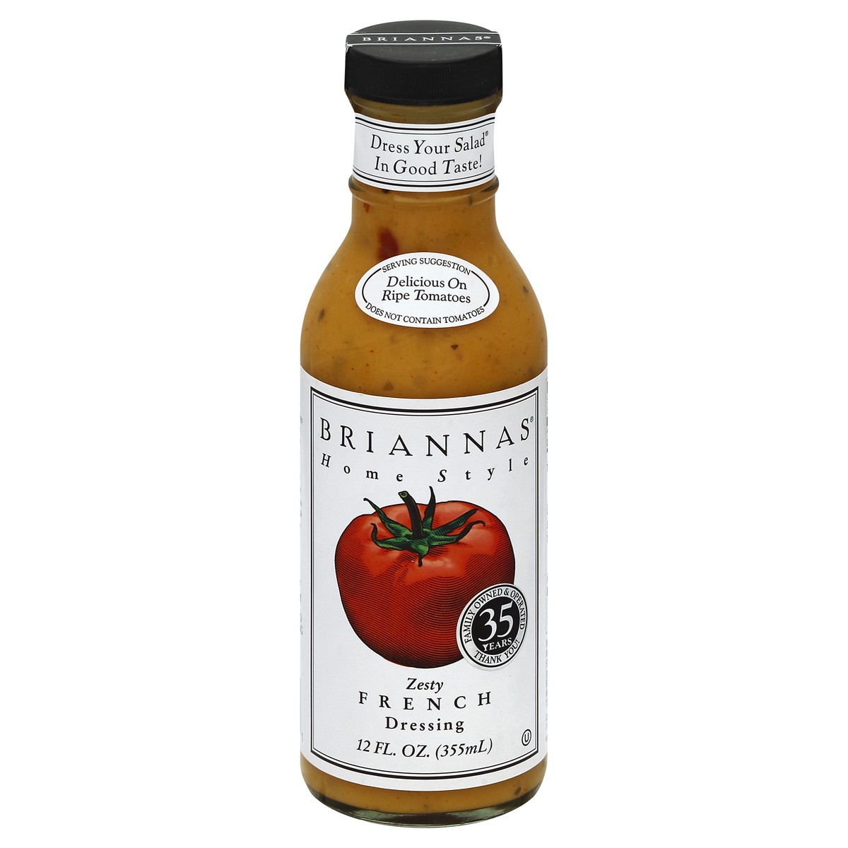 slide 2 of 3, BRIANNAS Home Style Zesty French Dressing, 12 fl oz