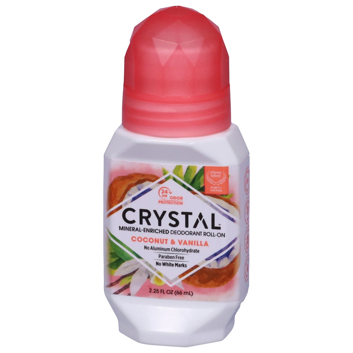 slide 6 of 9, Crystal Roll On Coconut & Vanilla Deodorant 2.25 fl oz, 2.25 fl oz