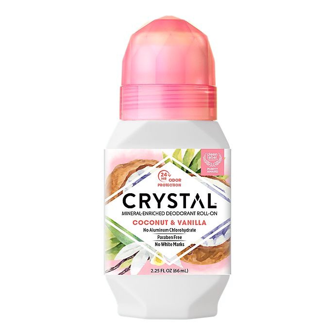 slide 1 of 9, Crystal Roll On Coconut & Vanilla Deodorant 2.25 fl oz, 2.25 fl oz