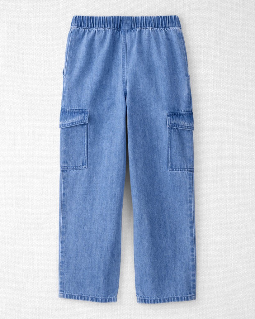 slide 5 of 5, Littleplanet Kid Organic Cotton Chambray Cargo Pants Blue Ozone Wash 7, 1 ct