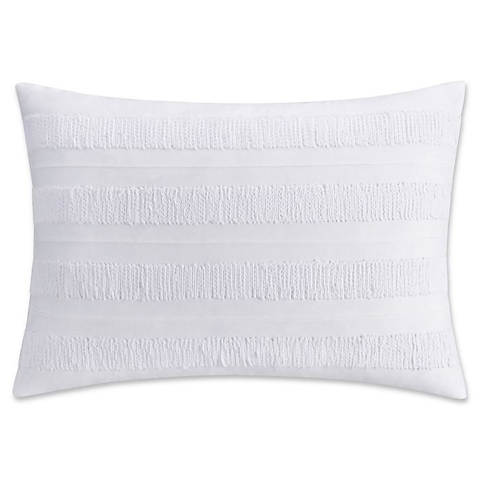 slide 1 of 1, Haven Applique Oblong Throw Pillow - White, 1 ct